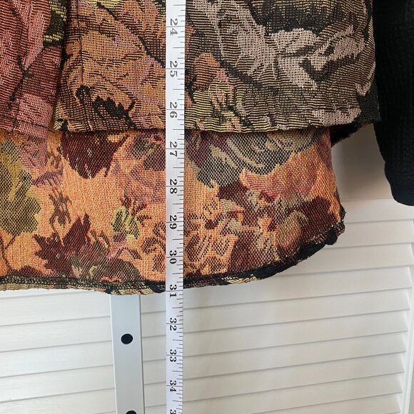 POL Floral Tapestry Oversized Shacket, Black Earthy, Size S - Picture 4 of 6